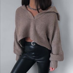 Zara crop sweater bloggers favorite